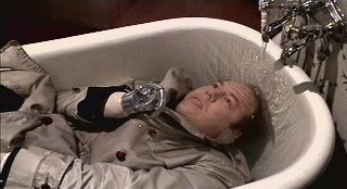 Poor Herman (George Kennedy) drowned in a bathtub