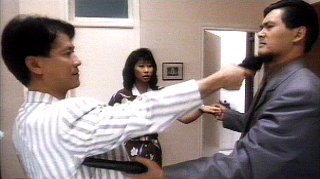 Gun posturing as a high art. Danny Lee, Sally Yeh, and Chow Yun-Fat.